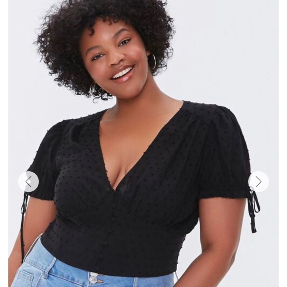 Woven Top, button detail.